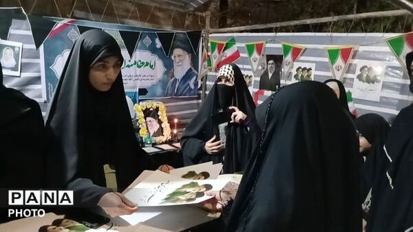  برپایی باشکوه موکب مدرسه با نور و نوای شبانه در فیروزان