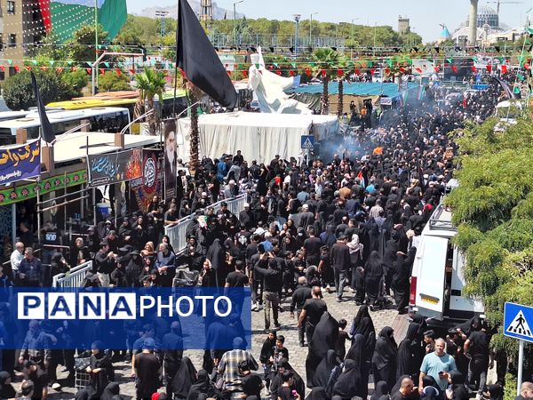 پیاده‌روی جاماندگان اربعین در گلستان شهدای اصفهان