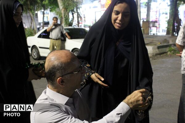 حضور چشمگیر دانش آموزان و فرهنگیان در موکب شهدای دانش آموز ورامین