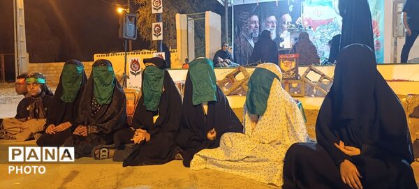 طنین فریاد مظلومیت دردانه اباعبدالله(ع) در روستای نصیرائی میناب