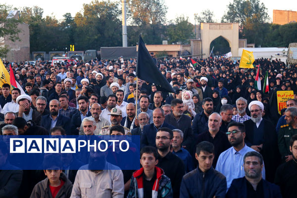 تجمع مردم تبریز در محکومیت جنایات اسراییل در لبنان