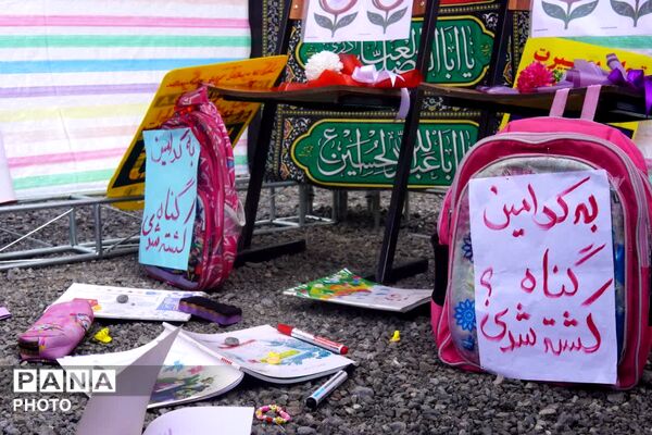 دلنش آموزان گرگانی در سوگ دانش آموزان میناب