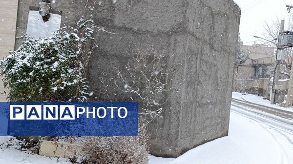 بارش نعمت الهی برف در شهرستان زیبای نیشابور 