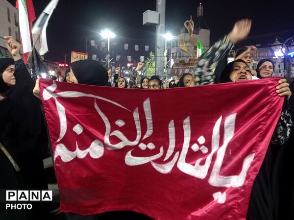 مراسم جاماندگان مراسم تشییع رهبر شهید در میناب