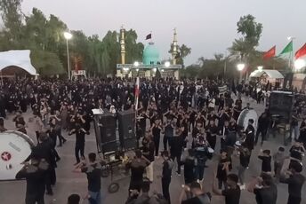 طنین نوای «یا ابوالفضل(ع)» در آیین سوگواری تاسوعای حسینی در رودان