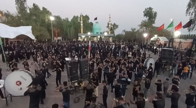 طنین نوای «یا ابوالفضل(ع)» در آیین سوگواری تاسوعای حسینی در رودان