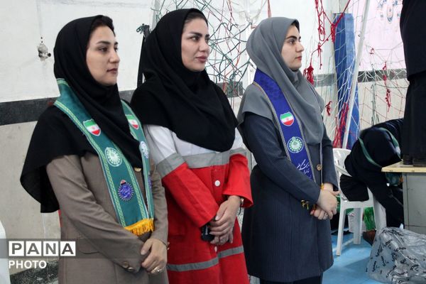 اجرای پیرامید دانش آموزان شهرستان سملقان با موضوع جنگ رمضان 