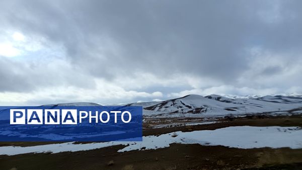 بارش برف زمستانی در روستای برزنون شهرستان نیشابور