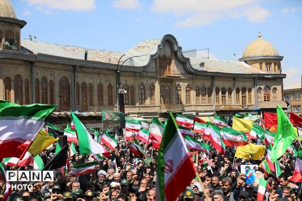 مراسم چهلمین روز شهادت قائد شهید حضرت آیت‌الله امام خامنه‌ای در همدان