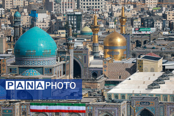 شکوه 22 بهمن مشهد مقدس از نمای هوایی