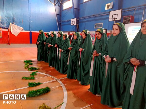 نمایش همبستگی دختران ورزشکار جعفرآباد در جشن بزرگ غدیر