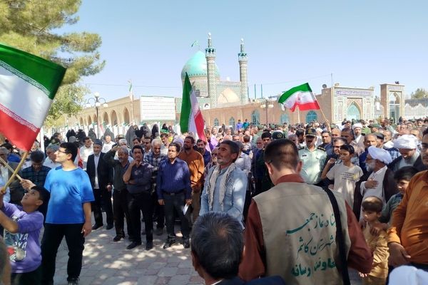 خروش مردم کاشمر در «جمعه خشم»؛ از امامزاده سید حمزه (ع) تا گلزار شهدا