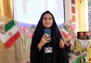 مراسم سالگرد شهادت سید مقاومت در دبیرستان مهر ماندگار یک قم