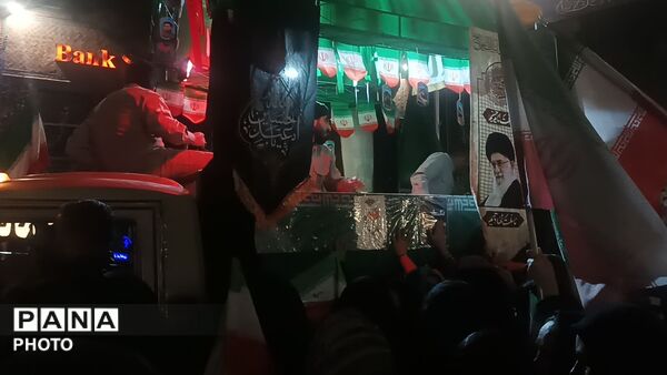 مراسم تشییع دو شهید شهرک صنعتی خیام زبرخان در حسینیه امام نیشابور 