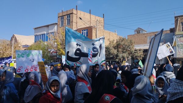 برگزاری راهپیمایی ۱۳ آبان با حضور پرشور مردم در شهرستان خواف 