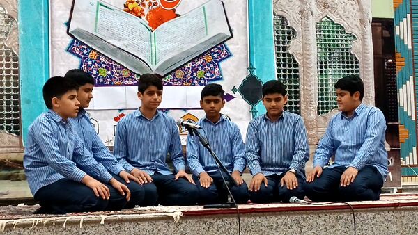 محفل انس با قرآن دانش‌آموزان دبیرستان نمونه زنده یاد زرتاش شهرستان خلیل آباد