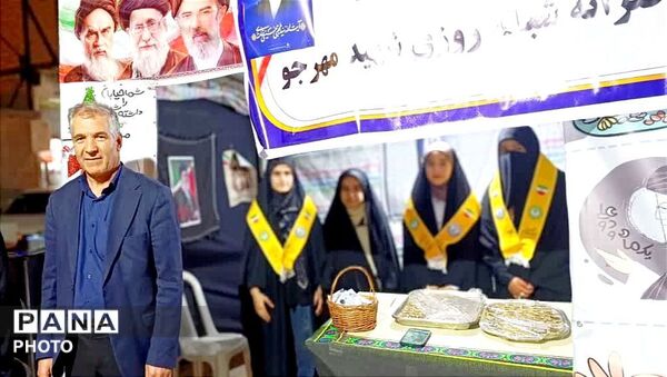 برپایی موکب سازمان دانش‌آموزی در حاشیه اجتماعات جنگ رمضان در همدان
