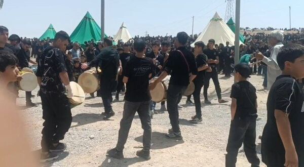 مراسم خیمه سوزان در شهر طاقانک