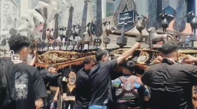 شور حسینی «عَلم کشان» در قم