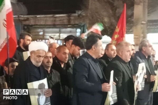 خروش عظیم مردم نصیر شهر در دسته عزاداری شهادت آیت الله امام خامنه ای (قدس سره)