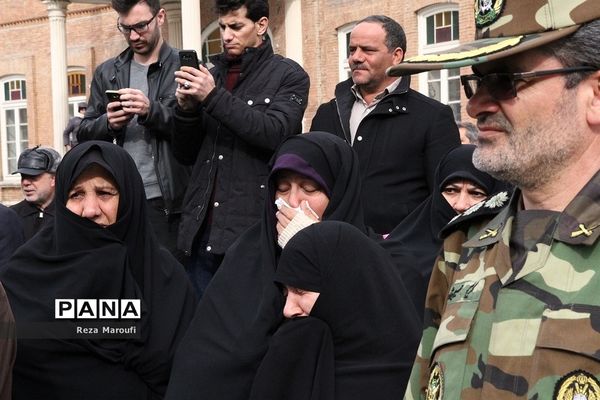 آیین باشکوه تشییع پیکر مطهر ۴ شهید گمنام دوران دفاع مقدس