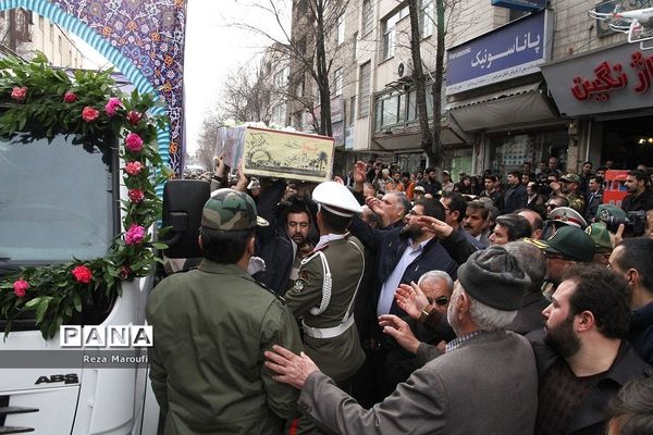 آیین باشکوه تشییع پیکر مطهر ۴ شهید گمنام دوران دفاع مقدس
