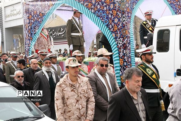 آیین باشکوه تشییع پیکر مطهر ۴ شهید گمنام دوران دفاع مقدس