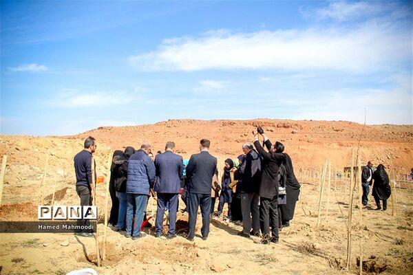 مراسم درختکاری شهرداران مدارس تبریز در تفرجگاه عون بن علی