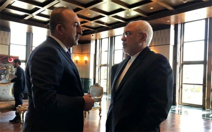 رایزنی‌های ظریف و چاووش اوغلو پیش از مذاکرات دو جانبه روحانی و اردوغان