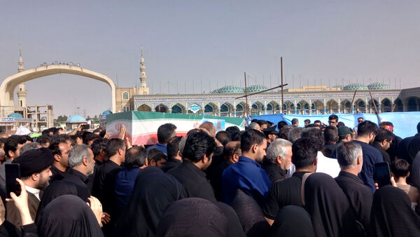 خاکسپاری شهید «اسماعیل شاکری» در مسجد جمکران