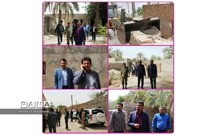 4باب منزل مخروبه و محل تجمع معتادان تخریب شد