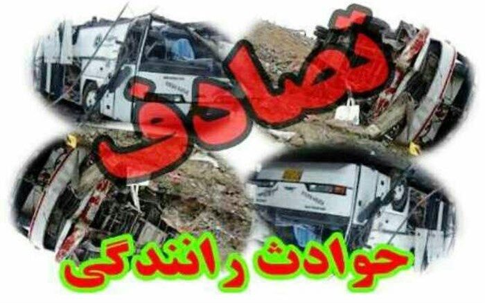 برخورد دو خودروی سمند در محور جنوب به شمال اتوبان تهران - قم