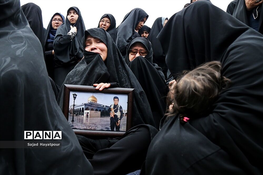 مراسم تشییع پیکرمطهر شهید سالم صفرزاده  مدافع حرم لشکر فاطمیون درقم