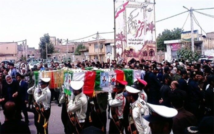 تشییع پیکر شهید ناجا در زاهدان