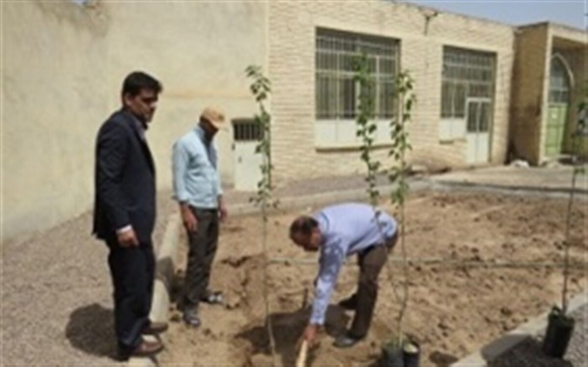 آماده سازی بوستان شاهد در  پژوهش سرای  اردستان