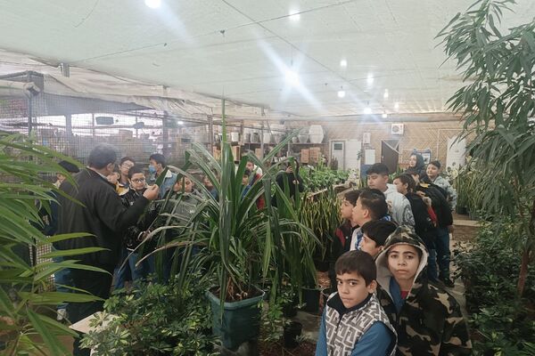 بازدید دانش‌آموزان دبستان شهید سلیمی جهرمی از گلخانه شهرداری کهریزک 