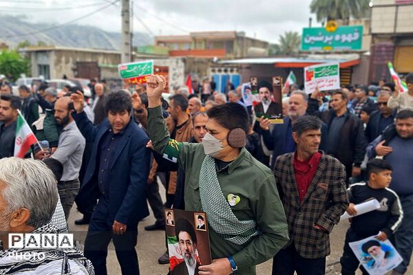حماسه‌‌آفرینی باشتی‌ها در راهپیمایی روز قدس و تجدید بیعت با رهبری