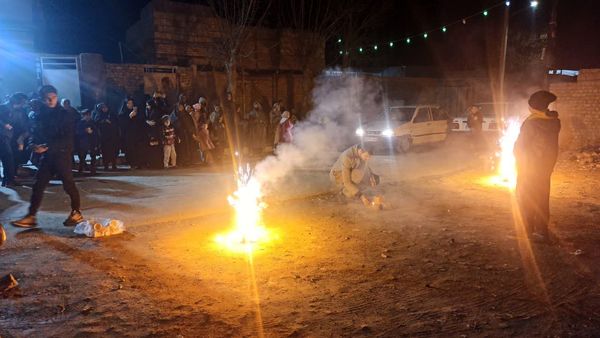 مراسم نور افشانی و ایستگاه صلواتی در شهرستان سملقان