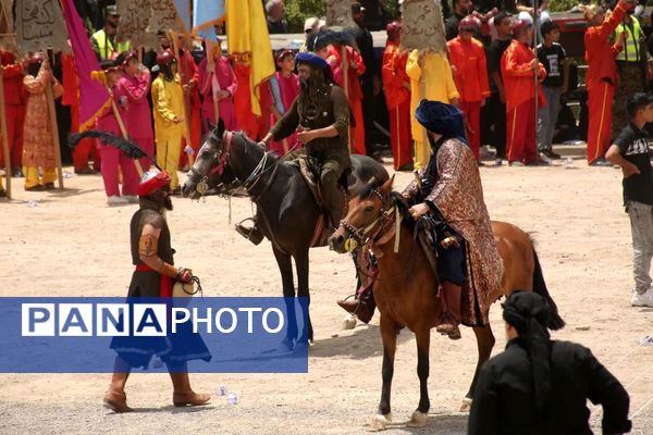 مراسم خیمه سوزی هیات «خیام الحسین» در قم