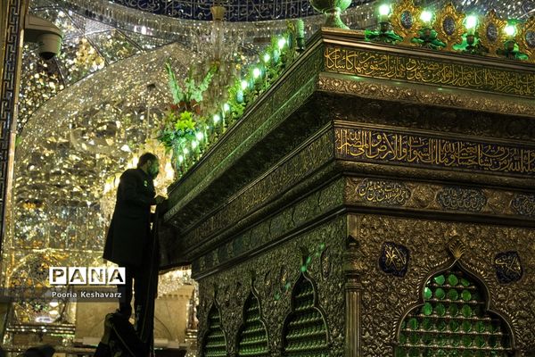 سیاهپوش شدن حرم مطهر شاهچراغ در شرف محرم