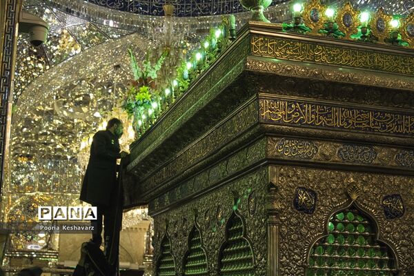 سیاهپوش شدن حرم مطهر شاهچراغ در شرف محرم