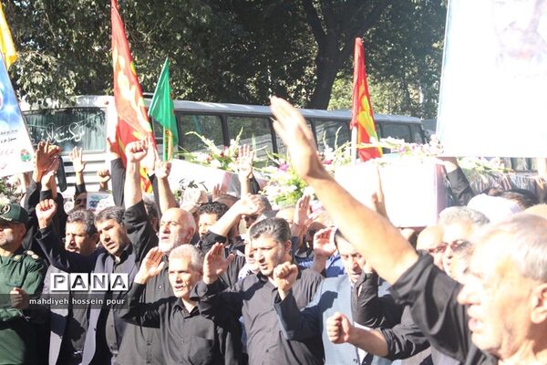 تشییع پیکر مطهر  ۹ شهید گمنام دفاع مقدس در تبریز