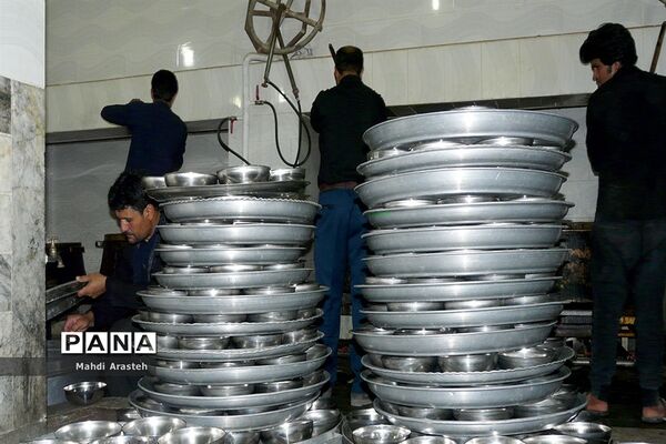 پخت بزباش غذای نذری شهرستان خوسف خراسان جنوبی