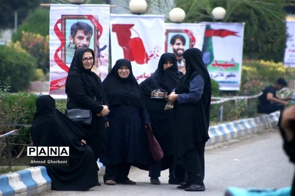 تشییع پیکر شهید گمنام در شهرک فرهنگیان ساری