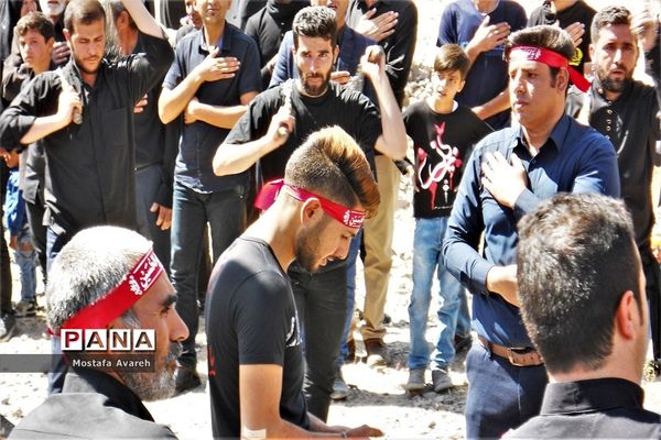 مراسم عزاداری روز تاسوعا حسینی در روستای براندود از توابع شهرستان درمیان