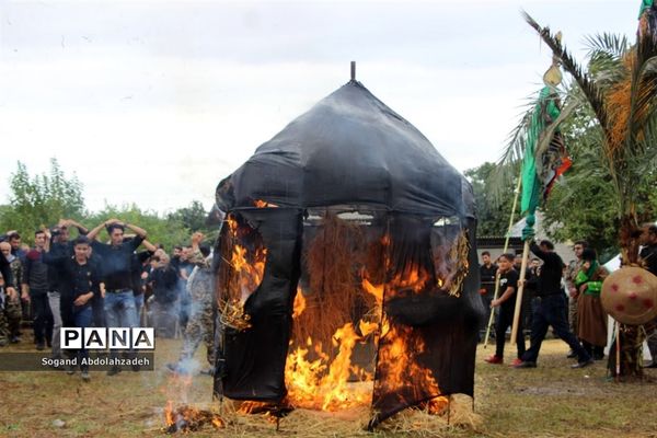 مراسم خیمه‌سوزان در روستای لیمون