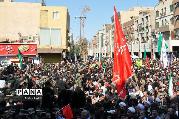 تشییع پیکر شهدای حادثه تروریستی اهواز
