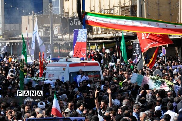 تشییع پیکر شهدای حادثه تروریستی اهواز
