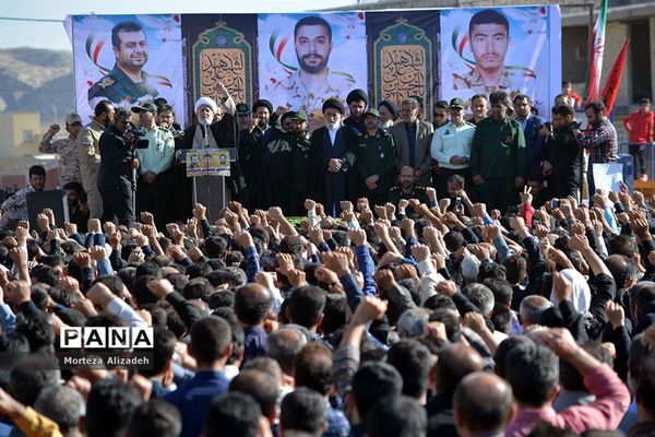 تشییع و خاکسپاری پیکر ۳ شهید حادثه تروریستی  اهوازدر باغملک