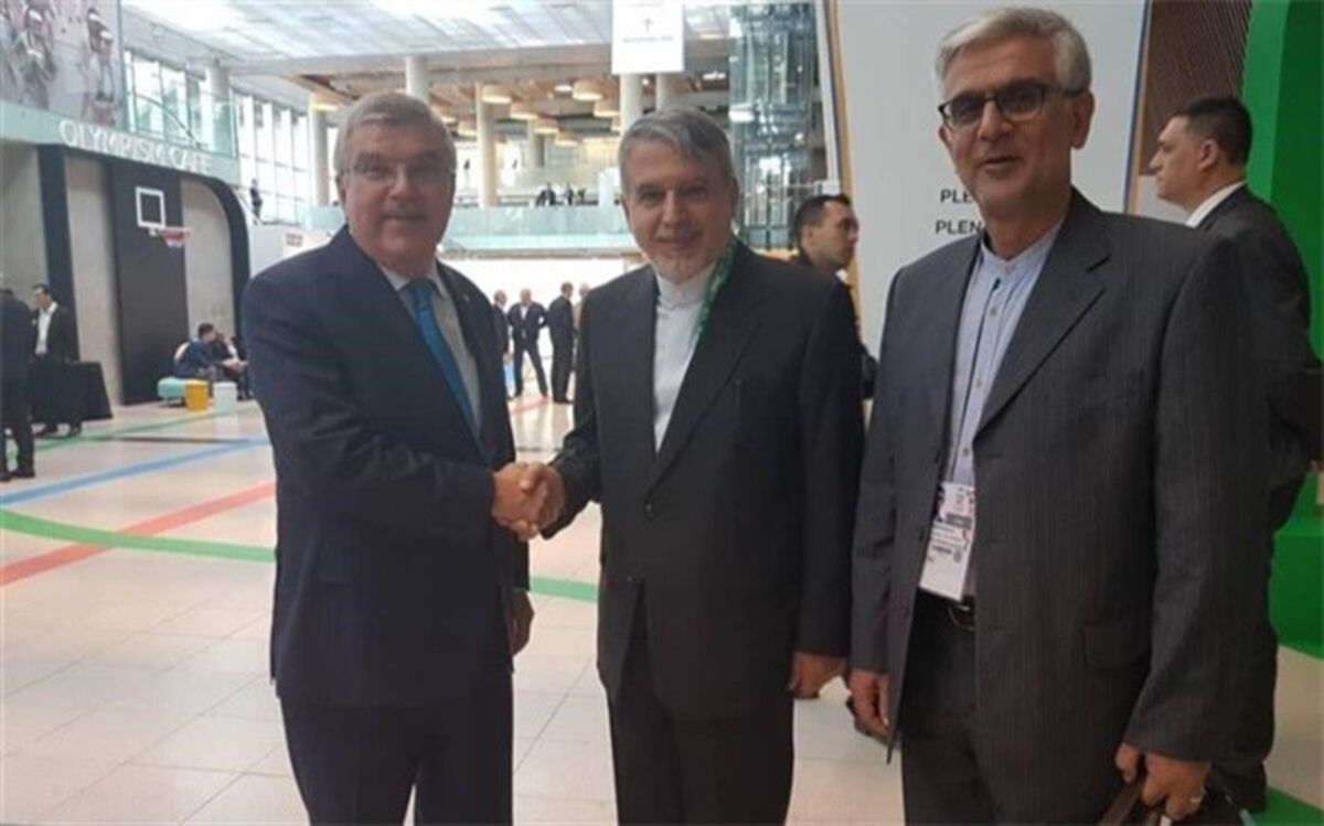 در حاشیه المپیک نوجوانان؛ صالحی امیری با رئیس کمیته بین‌المللی المپیک دیدار کرد